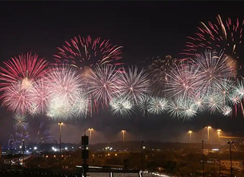 麦盖提县焰火晚会